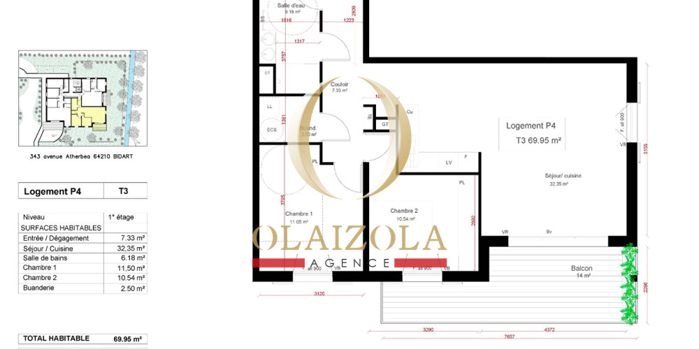 appartement à BIDART (64210)