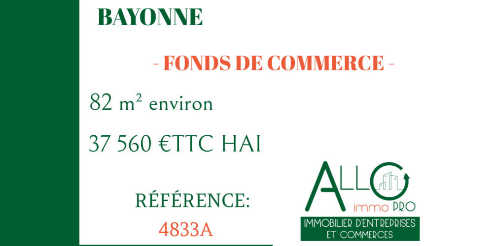 fond de commerce à BAYONNE (64100)